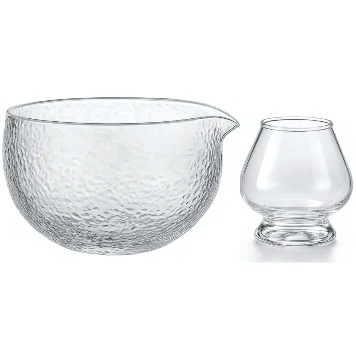 Matcha Schale & Besenhalter Set "Ice Glas"