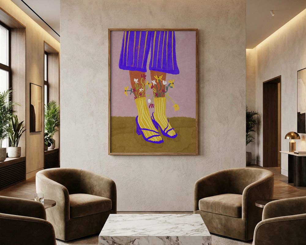 Kunstdruck - Wildblume aus Socken
