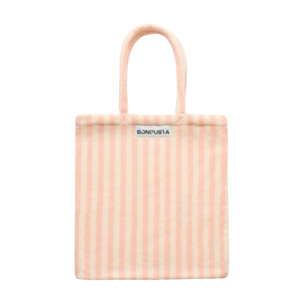 Naram Totebag in Apricot und Creme gestreift