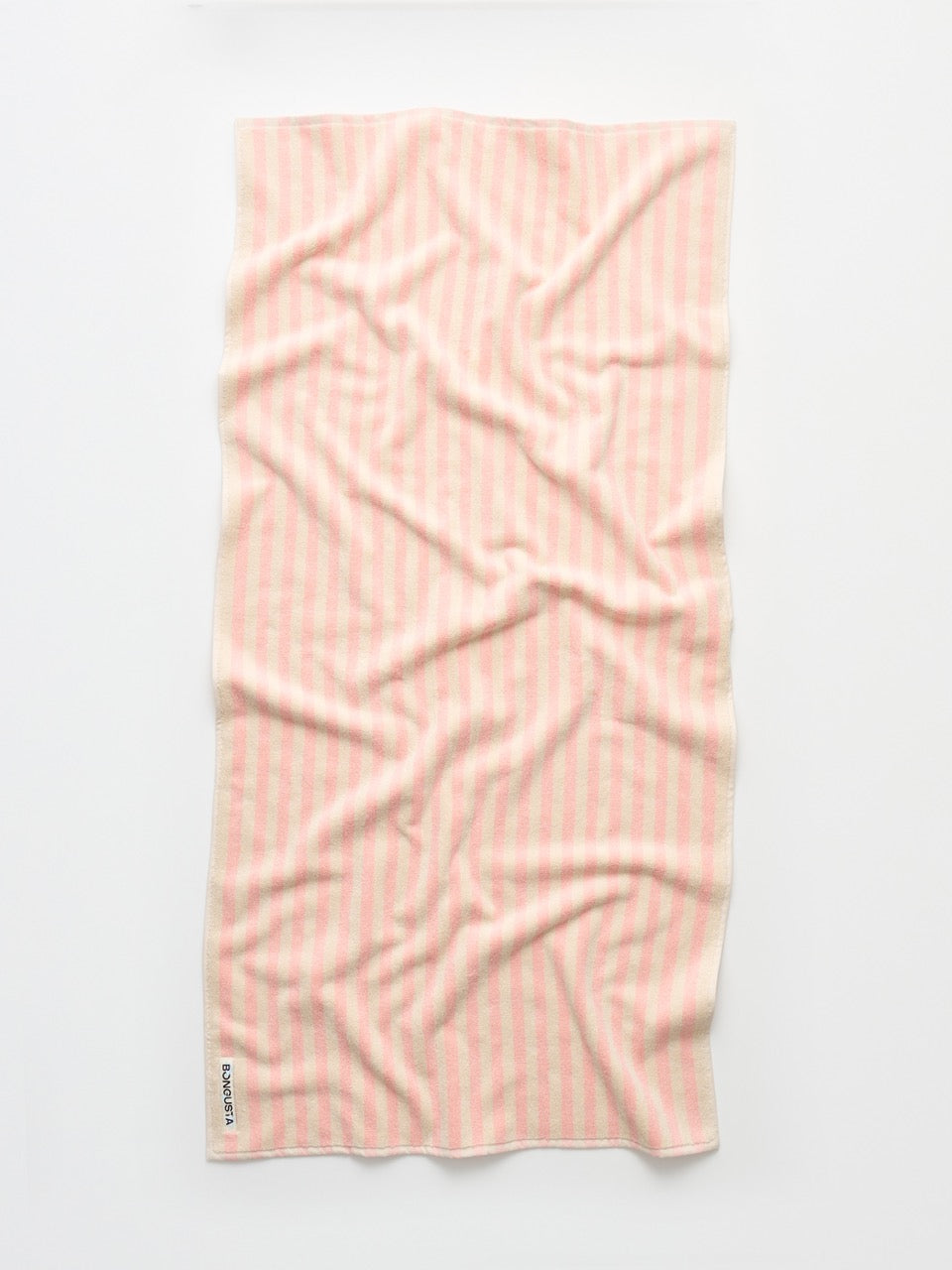 Naram Badetuch in Apricot und Creme gestreift