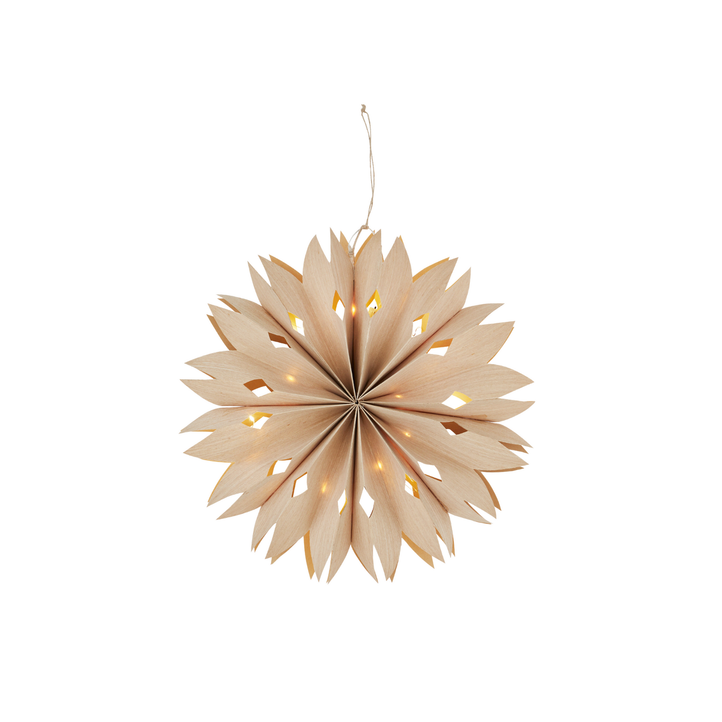 Falt-Sterne mit LED-Lichterkette mit