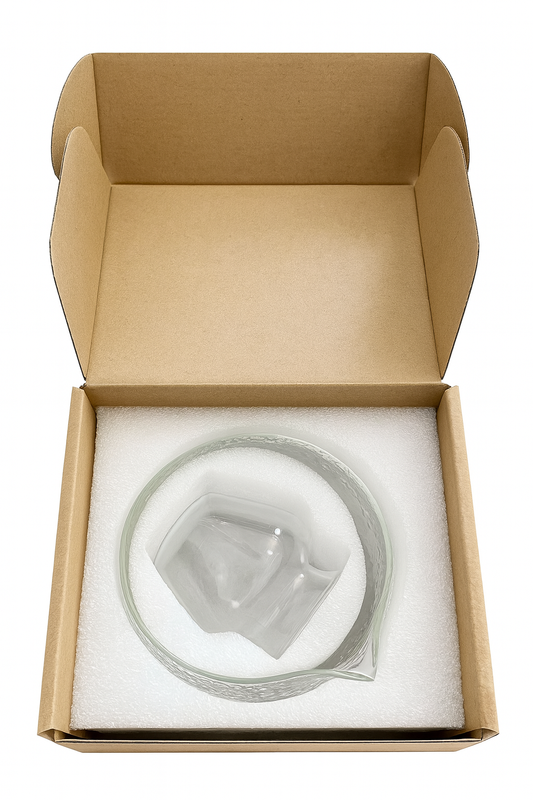 Matcha Schale & Besenhalter Set "Ice Glas", 450 ml