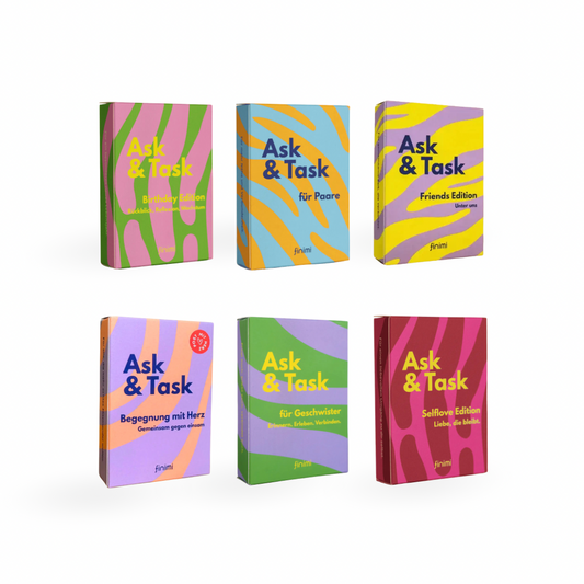 Ask & Task Kartenspiele von finimi in verschiedenen Editionen