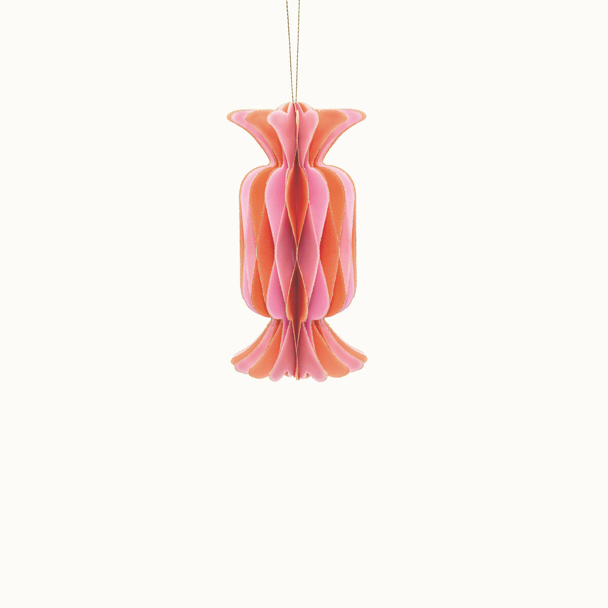 Bonbon-Baumanhänger in Rosa und Orange von by Vivi