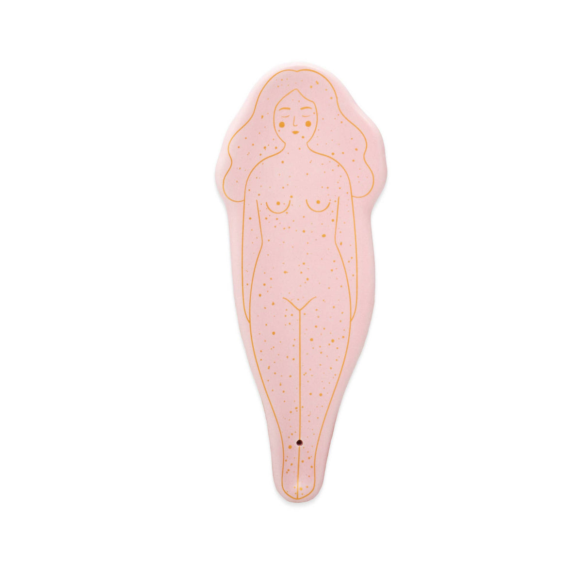 Handbemalter Frauenkörper-Räucherstäbchenhalter in Rosa