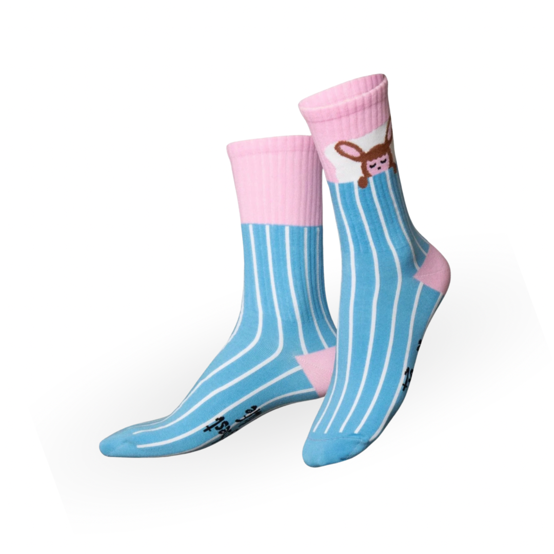 Blau gestreifte Doll-Socken von Eat My Socks