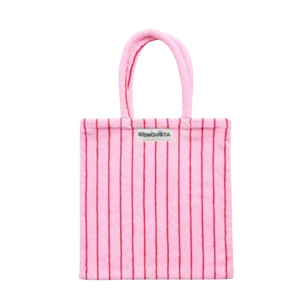 Naram Totebag in Rosa mit roten Streifen