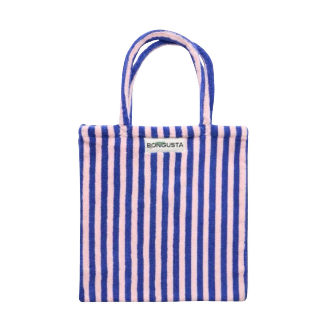 Naram Totebag in Blau und Rosa gestreift