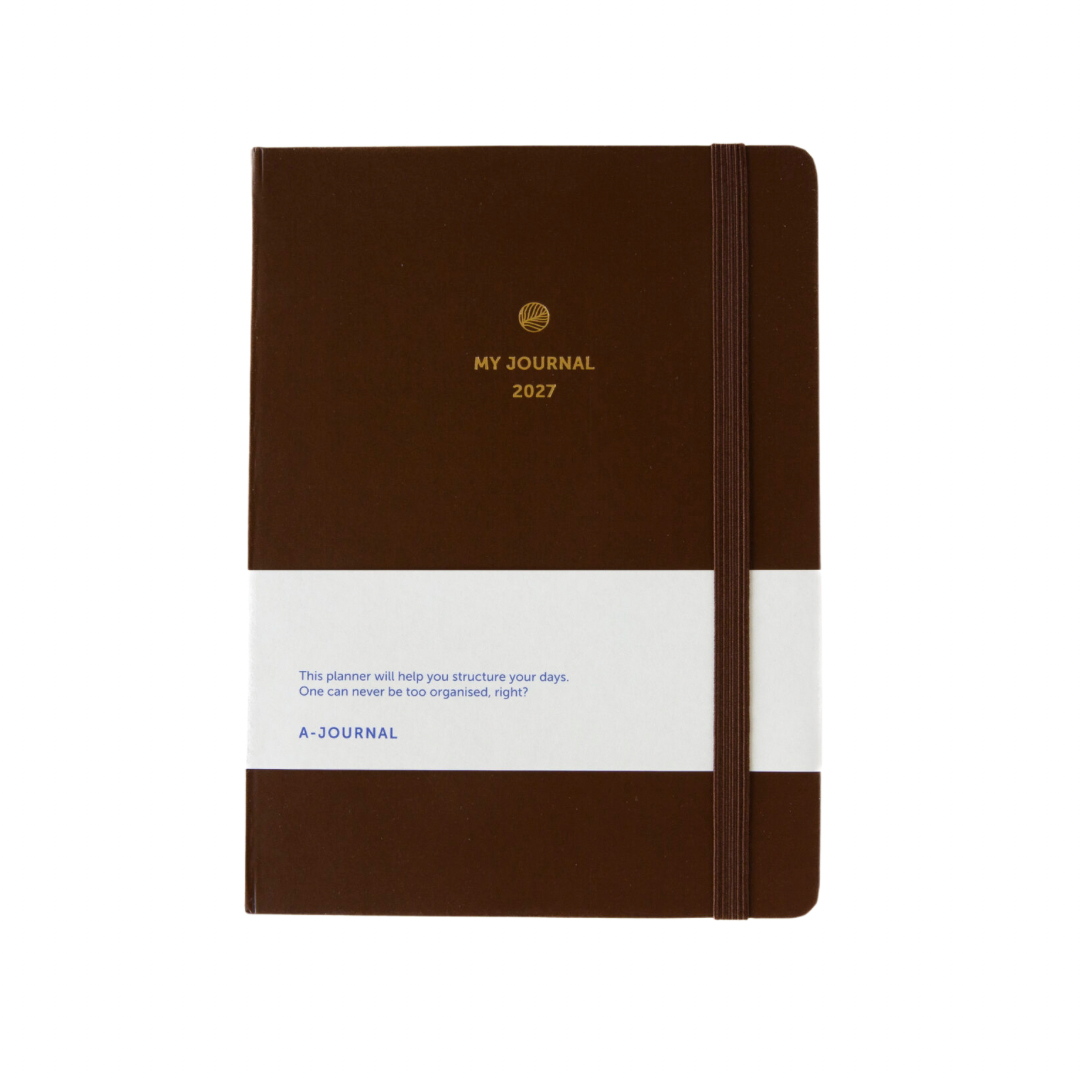 A6-Kalender My Journal 2027 in Dunkelbraun