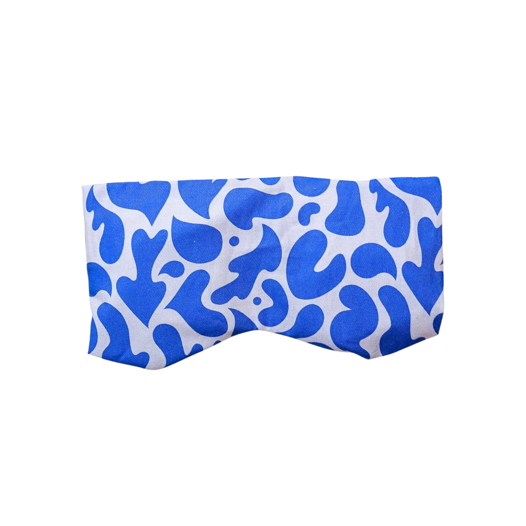 Blau-rosa gemustertes Yoga-Augenkissen von Tochter von Walter