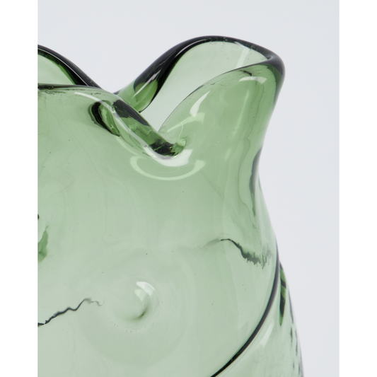 Glas Vase Fisch in grün
