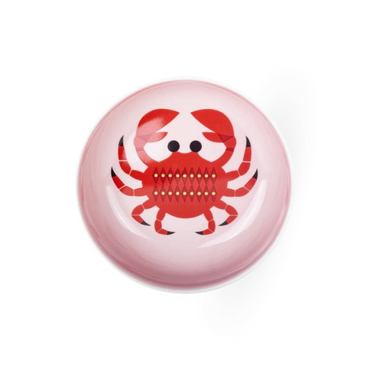 Kleine Sealife-Schale von Kitsch Kitchen mit rotem Krabbenmotiv