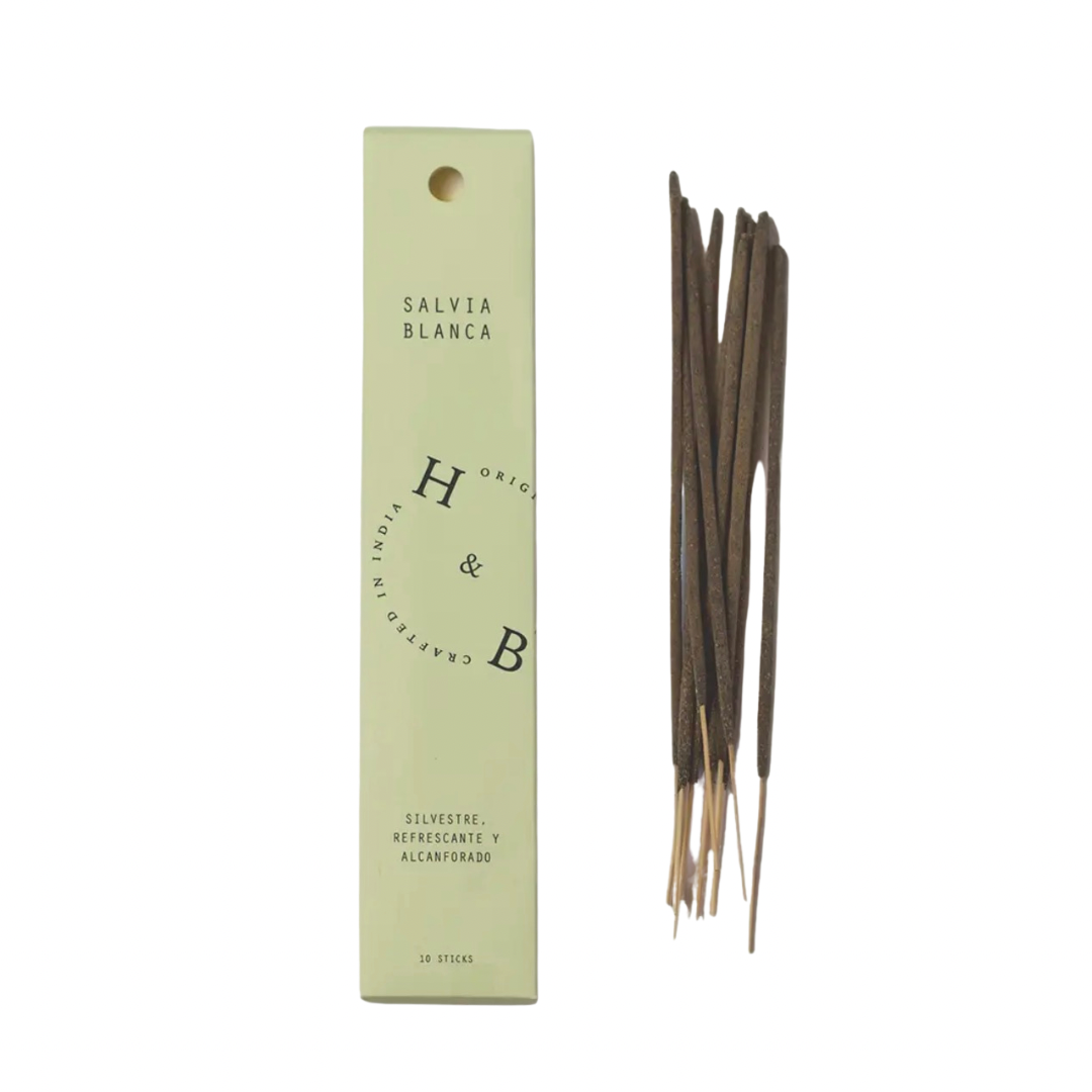 Räucherstäbchen Salvia Blanca mit weißem Salbei und Verpackung