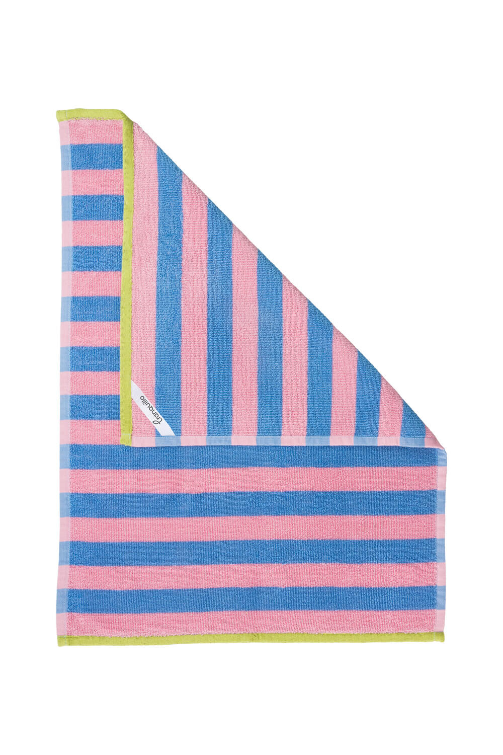 Geschirrtuch Zestline in Rosa und Blau gestreift