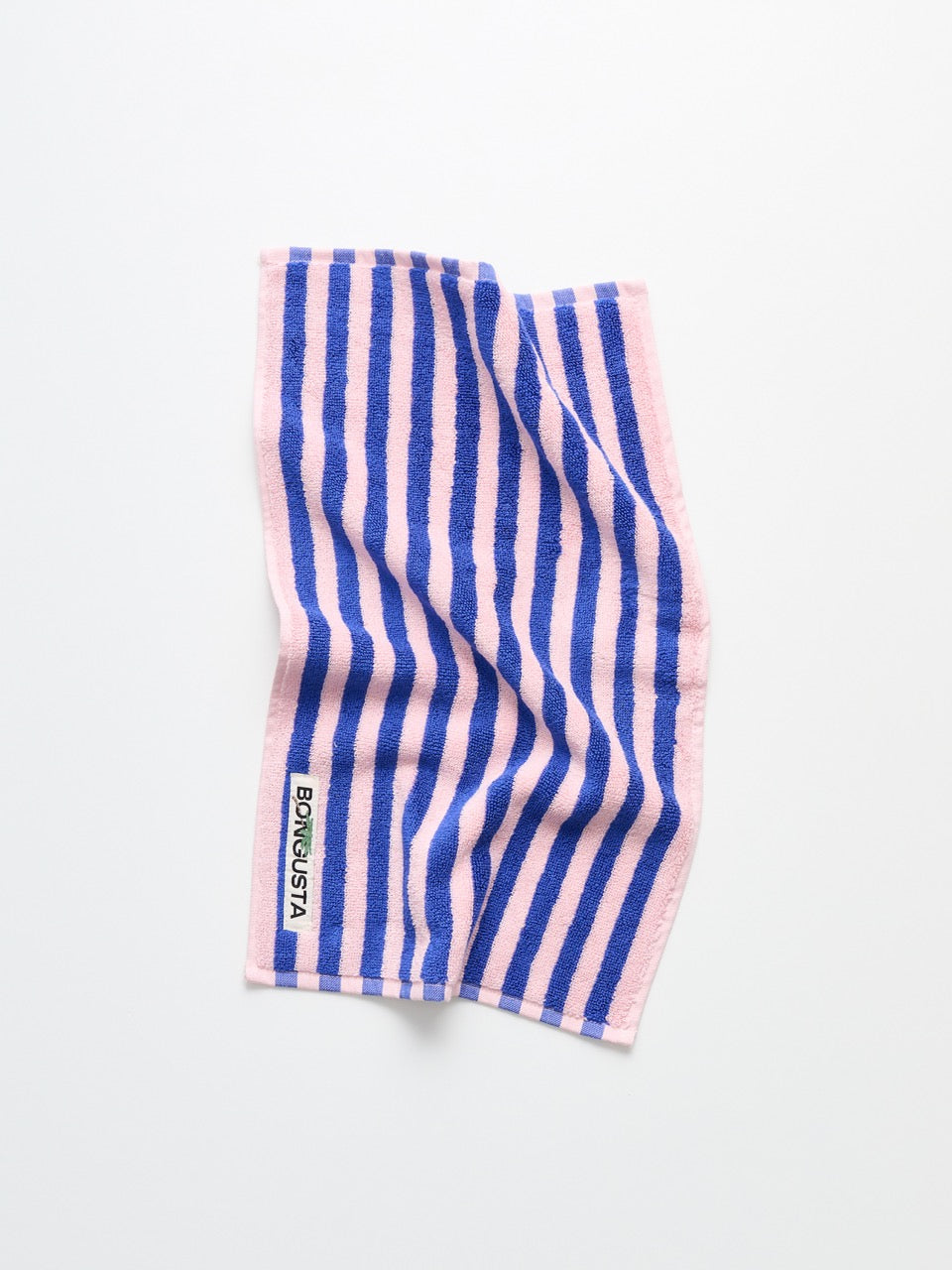 Naram Gästehandtuch in Blau und Rosa gestreift