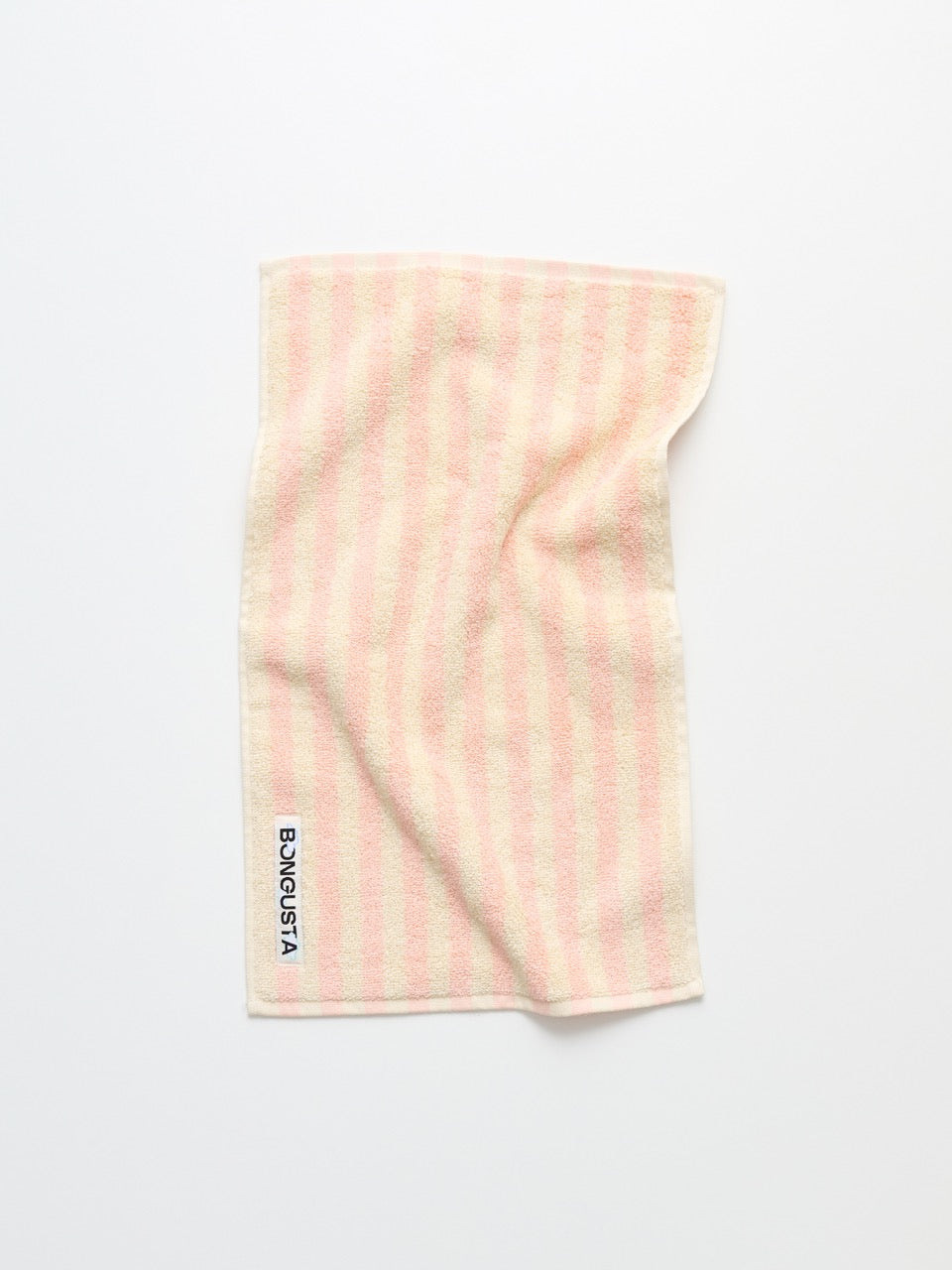 Naram Gästehandtuch in Apricot und Creme gestreift