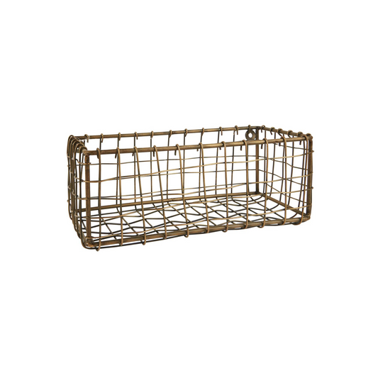Metallkorb im Antik-Look für Tisch und Wand