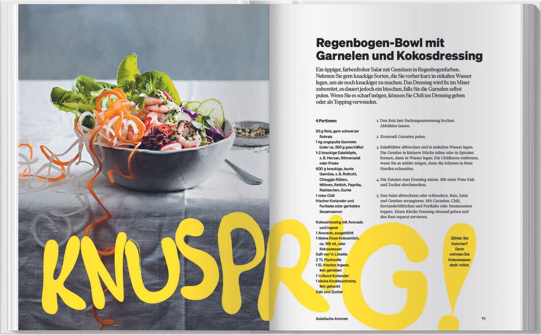 Rezept für Regenbogen-Bowl mit Kokosdressing aus Knaller-Salate