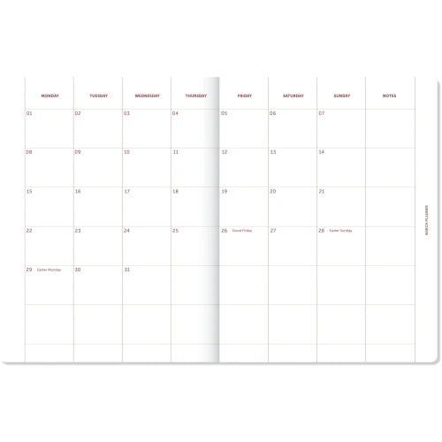 Monatsübersicht im A-Journal A-Planner 2027