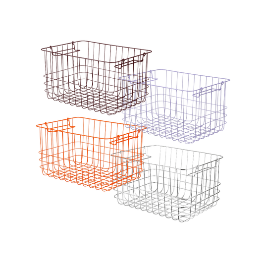 Metallkorb „Wire Basket Medium“ von Mette Ditmer in verschiedenen Farben.