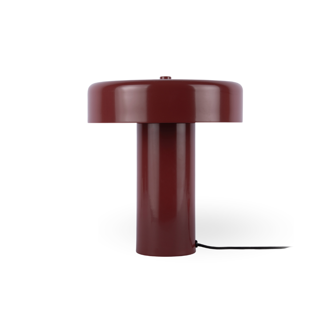 Tischleuchte Riqueza Palo von Leitmotiv in Burgundy Red