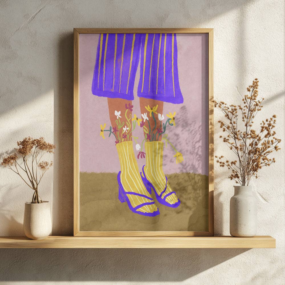 Kunstdruck - Wildblume aus Socken